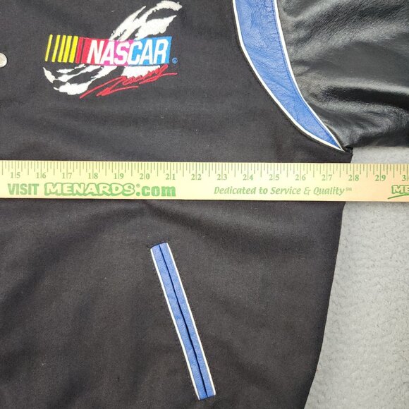 JH Design NASCAR Racing Wool Leather Varsity Letterman Jacket Men's Extra Large - Picture 6 of 13